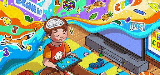 What happens in children's brains when they play mobile and video game